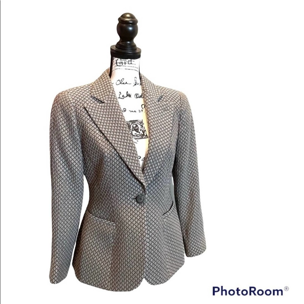 Giorgio Armani Suit Blazer Jacket Taupe Brown Gray Size 4 Borgo 21 SPA formal